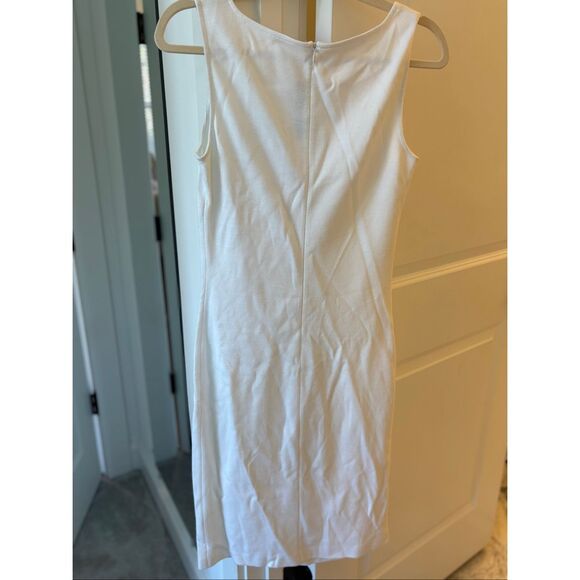 NWOT St John white italian knit dress Sz 4, $995 E7 - Picture 5 of 8